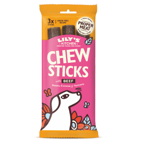 Lily&apos;s Kitchen Kauwsticks met Rund hondensnacks 120g