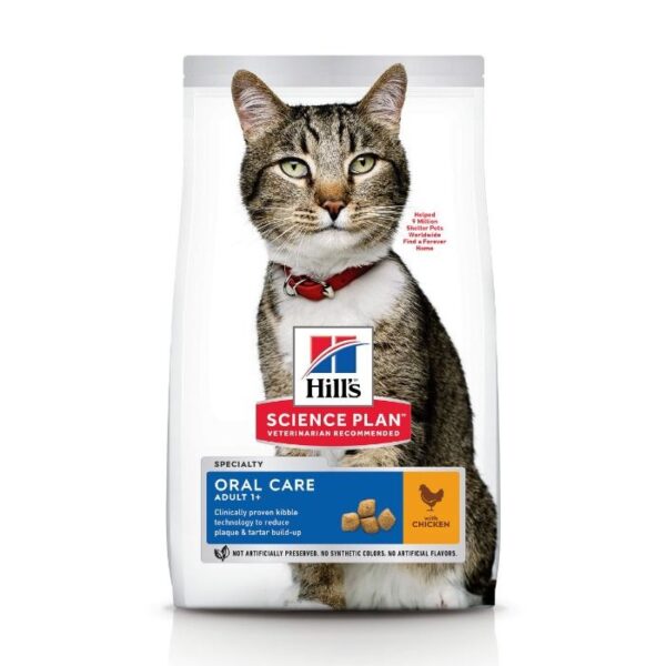 Hill&apos;s Science Plan Kat Adult Oral Care Kip 1,5kg