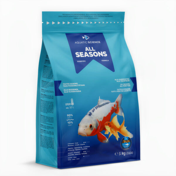 Ichi Food All Seasons Maxi 6-7mm Pellets - Complete Ornamental Fish Food 1kg, Boosts Resistance