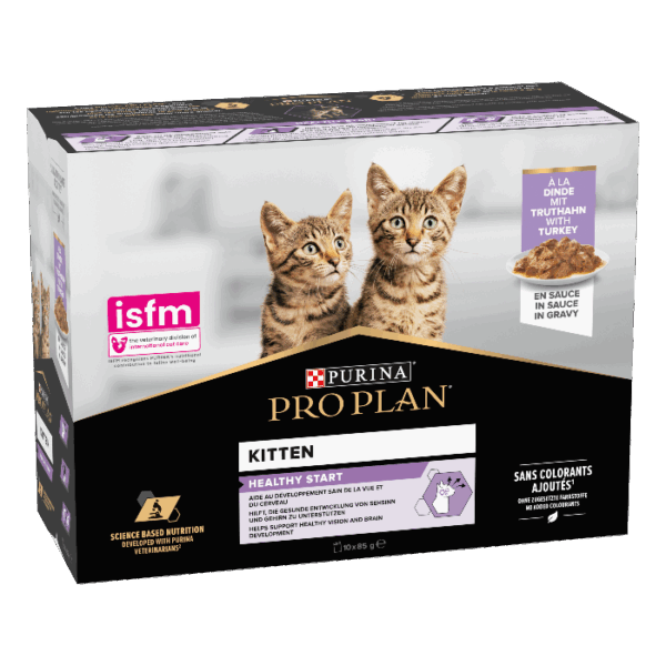 Purina Pro Plan Healthy Start rijk aan kalkoen kitten natvoer 10x85g