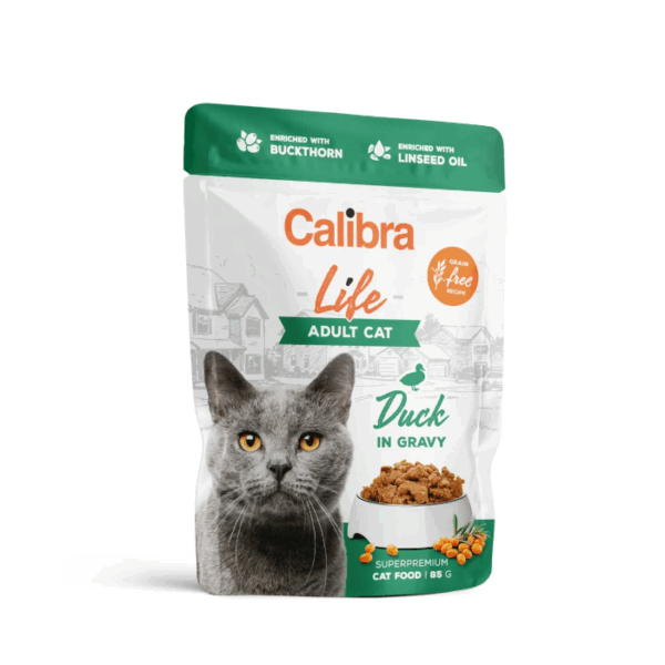 Calibra Life Cat Adult Eend maaltijdzakjes kat 28 x 85 gram