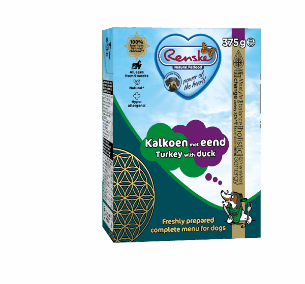 Renske vers hondenvoer kalkoen met eend 375 gram