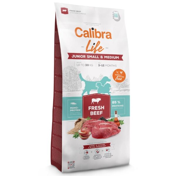 Calibra Life Dog Junior Small/Medium Breed Fresh Beef 2,5 kg (LET OP! Korte THT: 10-8-2025)
