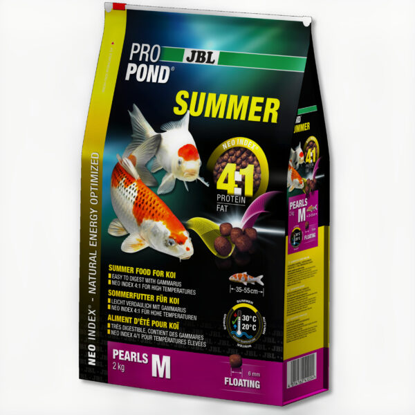 JBL Propond Summer M - Optimaal Koi Voer voor Zomer 2kg, 6mm Voedingsparels