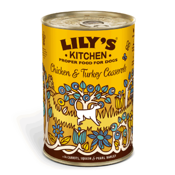 Lily&apos;s Kitchen Casserole met Kip/Kalkoen hondenvoer nat 400 gram