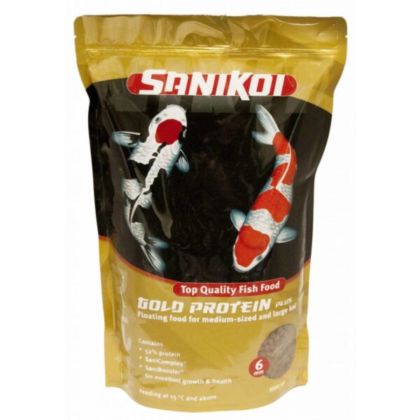 Sanikoi Gold Protein Plus 6mm Vijvervisvoer - 3L met SaniComplex & SaniBooster, 52% Eiwit