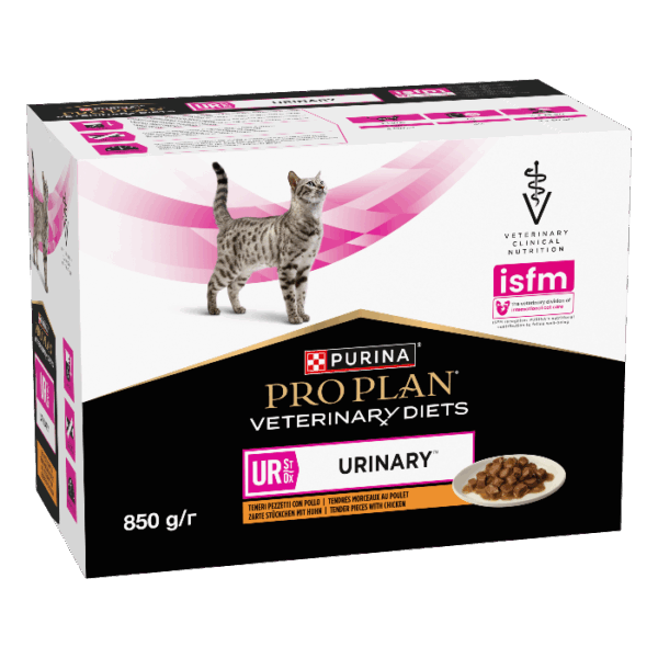 Purina Pro Plan Veterinary Diets UR St/Ox Urinary Kip natvoer kat (10 x 85 gram)