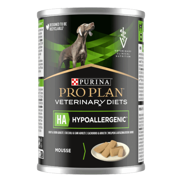 Purina Pro Plan Veterinary Diets Canine HA Hypoallergenic Mouse natvoer hond 400gr