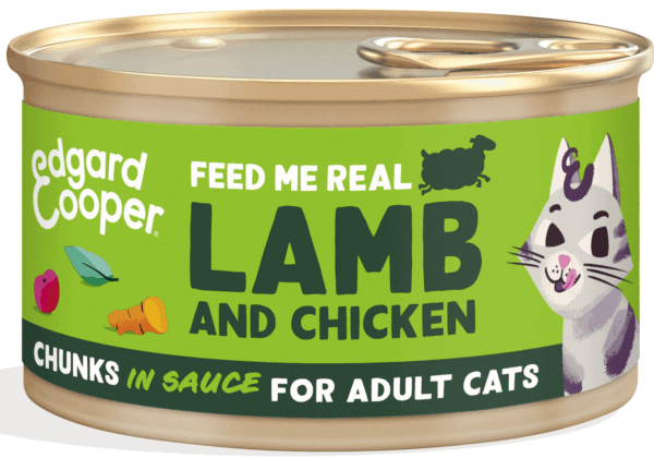 Edgard & Cooper - Cat Chunks in Sause, Adult Kip/Lam