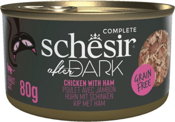 Schesir Cat After Dark Kip & Ham Bouillon 80gr