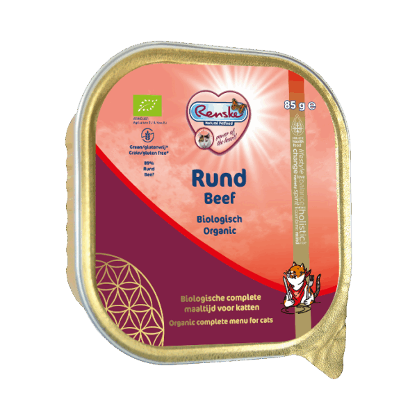 Renske biologisch vers gestoomde rund 19 x 85 gram