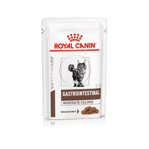 Royal Canin gastrointestinal moderate calorie kattenvoer 12x85gr natvoer