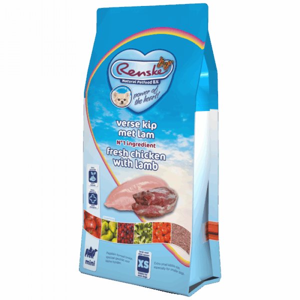 Renske Super Premium hond Adult Mini Kip & Lam 2kg