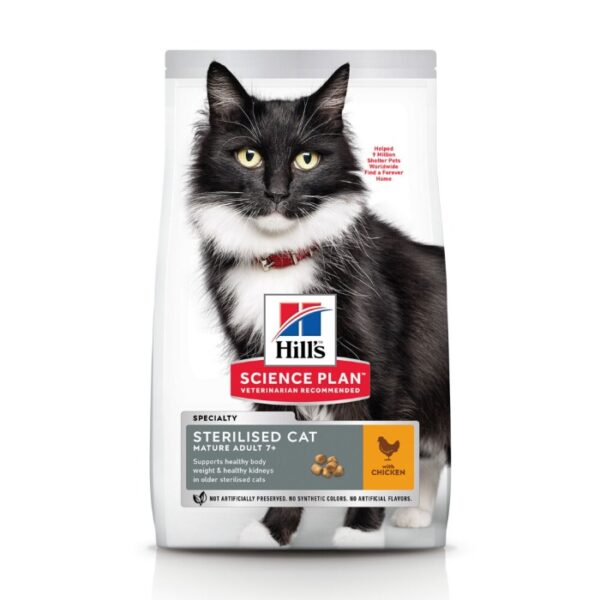 Hill&apos;s Science Plan Gesteriliseerde Kat Mature Adult Kip 1,5kg (LET OP! THT: 10-2025)